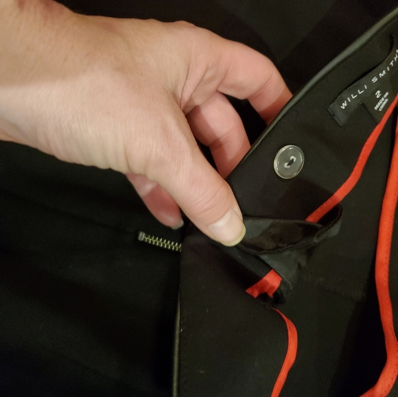 Vintage Y2K Willi Smith 2 Front Zippers Black Mini Skirt. - Picture 4 of 6